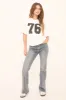 Blue Washed Stretch Kick Flare Denim Jeans - Orla sold by Rebellious Fashion