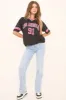 Light Blue Stretch Mid Waist Straight Leg Frayed Hem Denim Jeans - Venus sold by Rebellious Fashion