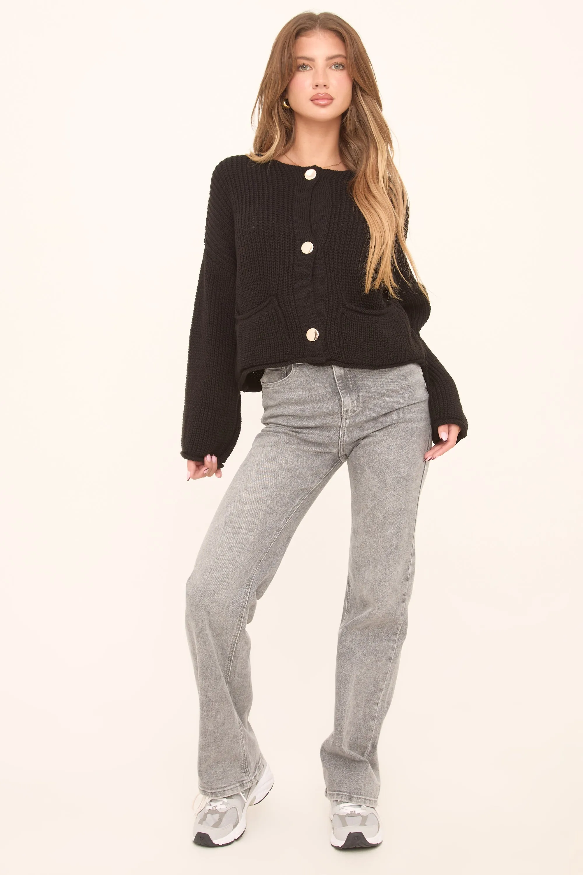 Grey Stretch Mid Waist Straight Leg Denim Jeans - Phoenix sold by Rebellious Fashion product image thumbnail 5