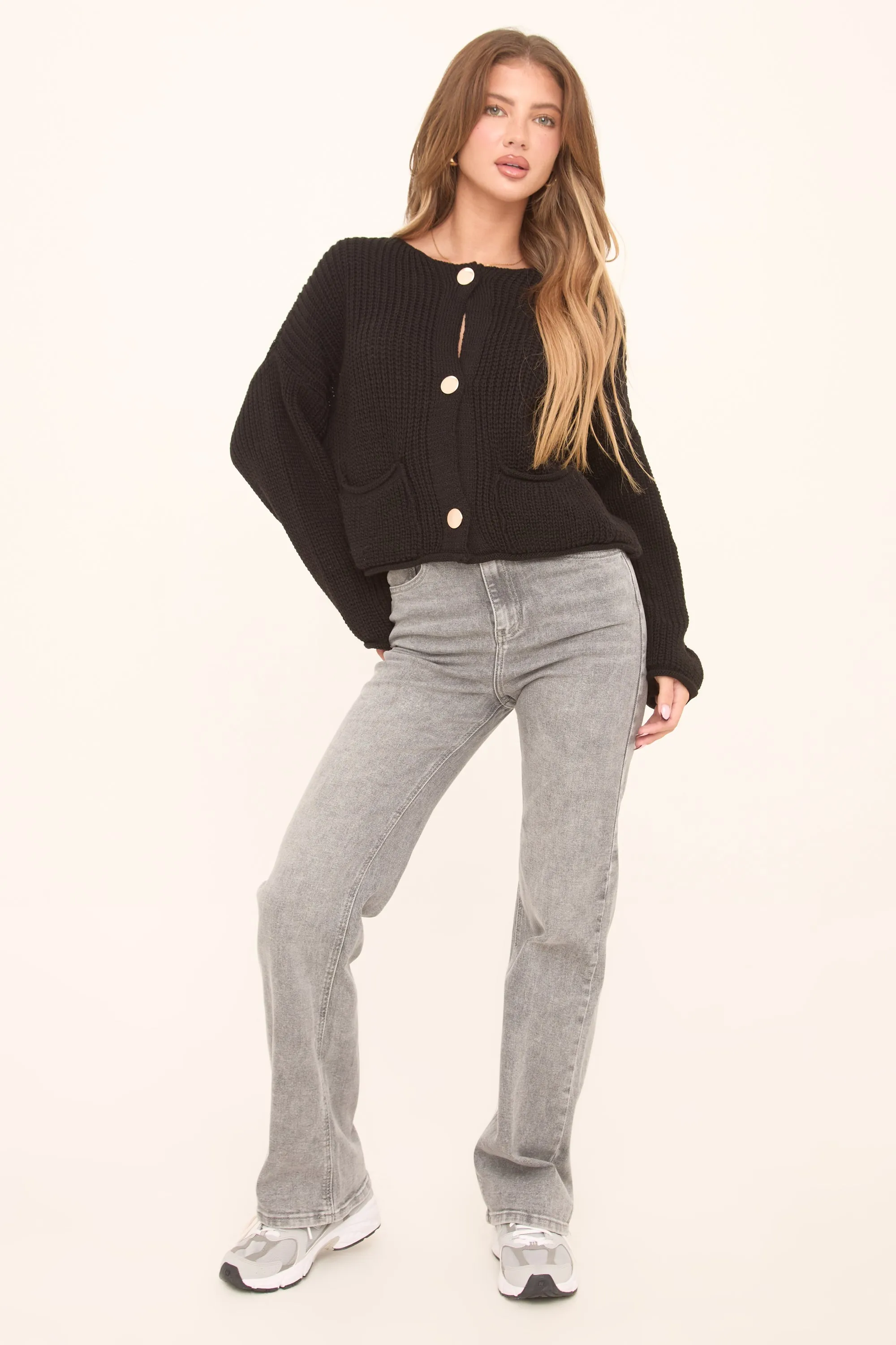 Grey Stretch Mid Waist Straight Leg Denim Jeans - Phoenix sold by Rebellious Fashion product image thumbnail 3