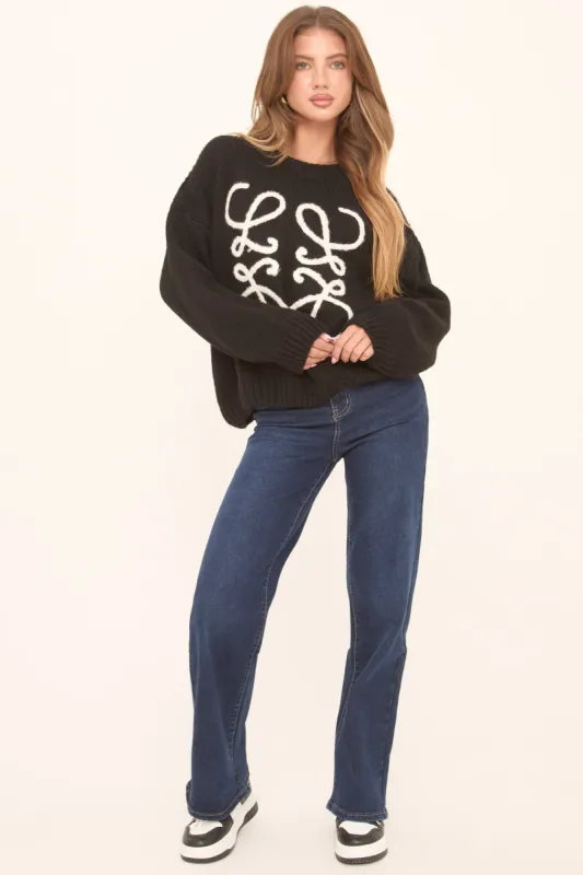 Dark Blue Stretch Wide Leg Denim Jeans - Lajoy sold by Rebellious Fashion