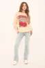Pale Blue High Waist Kick Flare Frayed Hem Denim Jeans - Aspen sold by Rebellious Fashion