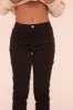Black High Waist Stretch Turn Up Hem Mom Jeans - Corra sold by Rebellious Fashion