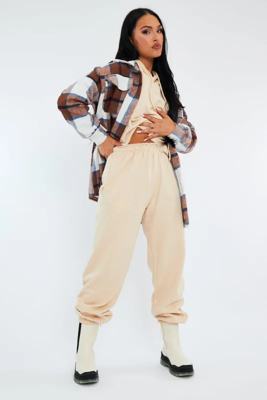 Brown Check Pocket Front Shacket - Nura sold by Rebellious Fashion