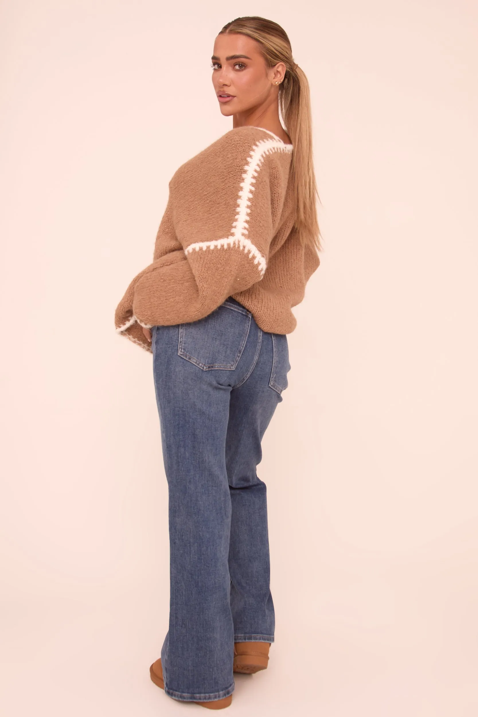 Mid Blue Stretch Mid Waist Boot Leg Denim Jeans - Aurora sold by Rebellious Fashion product image thumbnail 5