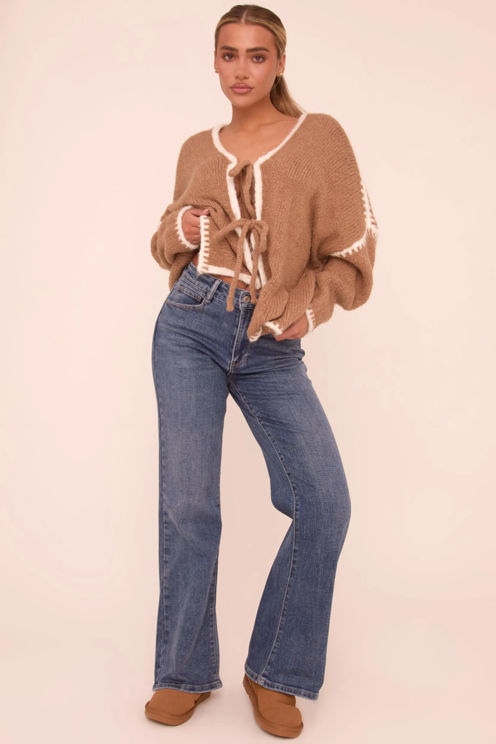 Mid Blue Stretch Mid Waist Boot Leg Denim Jeans - Aurora sold by Rebellious Fashion product image thumbnail 3