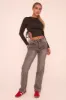 Grey Stretch Mid Waist Straight Leg Denim Jeans - Lorella sold by Rebellious Fashion