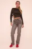 Grey Stretch Mid Waist Straight Leg Denim Jeans - Lorella sold by Rebellious Fashion