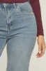 Acid Blue Washed Stretch Straight Leg Jeans - Scarlett sold by Rebellious Fashion
