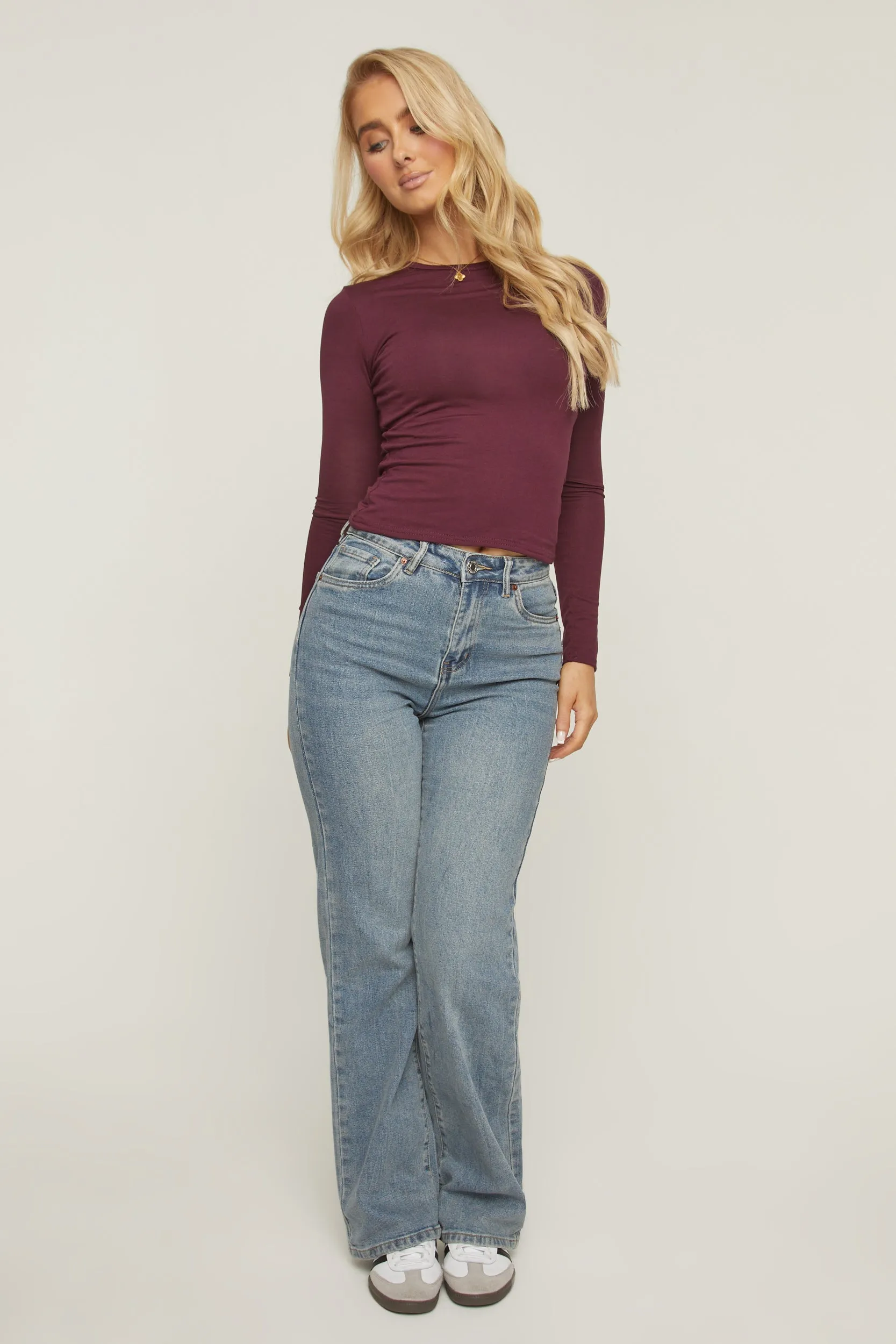 Acid Blue Washed Stretch Straight Leg Jeans - Scarlett sold by Rebellious Fashion product image thumbnail 3