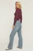 Acid Blue Washed Stretch Straight Leg Jeans - Scarlett sold by Rebellious Fashion
