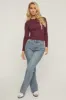 Acid Blue Washed Stretch Straight Leg Jeans - Scarlett sold by Rebellious Fashion