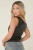 Black Faux Leather Off shoulder Top- Lulu sold by Rebellious Fashion