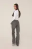 Washed Grey Stretch Straight Leg Frayed Hem Jeans - Scarlett sold by Rebellious Fashion