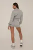 Grey Zip Front Lounge Short Co-ord Set - Aurora sold by Rebellious Fashion