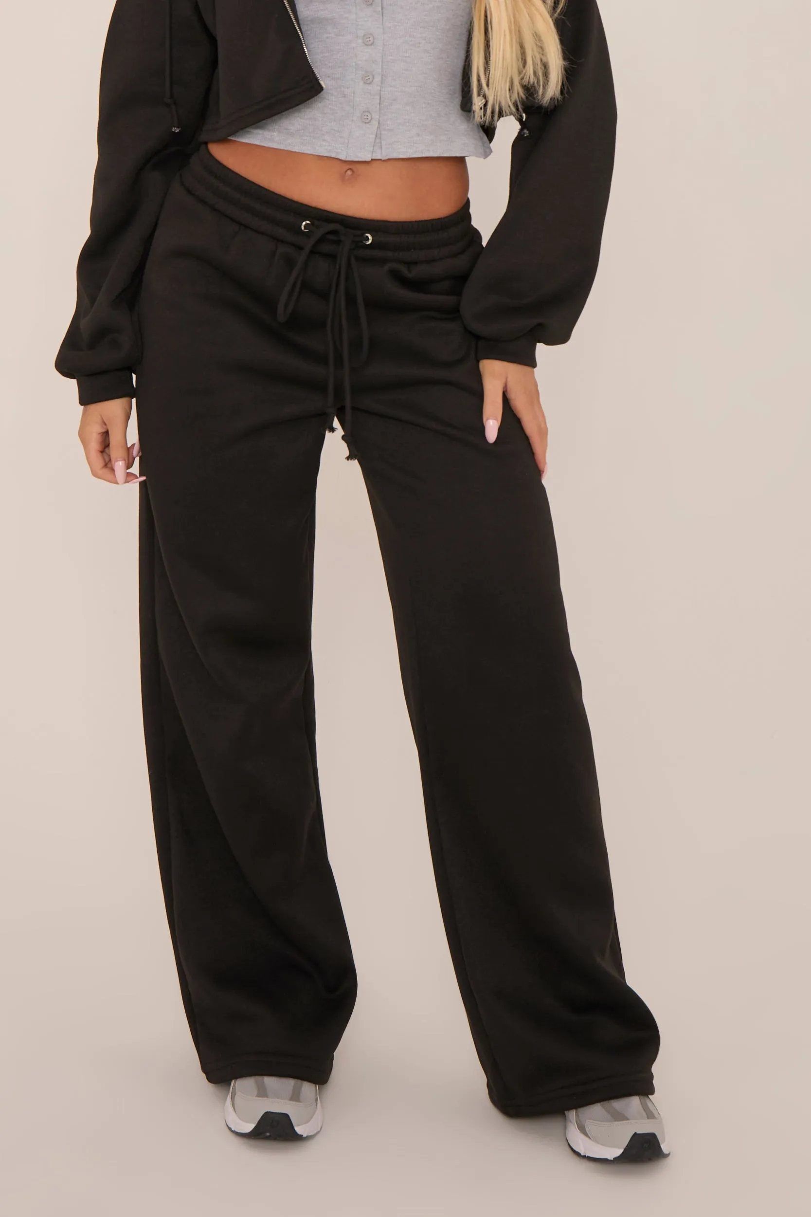 Black Oversized Zip Front Hoodie Lounge Set - Ellery sold by Rebellious Fashion product image thumbnail 4