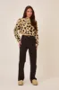 Leopard Knitted High Neck Jumper - Ellen sold by Rebellious Fashion