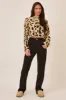Leopard Knitted High Neck Jumper - Ellen sold by Rebellious Fashion