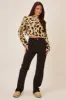 Leopard Knitted High Neck Jumper - Ellen sold by Rebellious Fashion