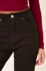 Black Stretch Frayed Hem Straight Leg Jeans - Scarlett sold by Rebellious Fashion