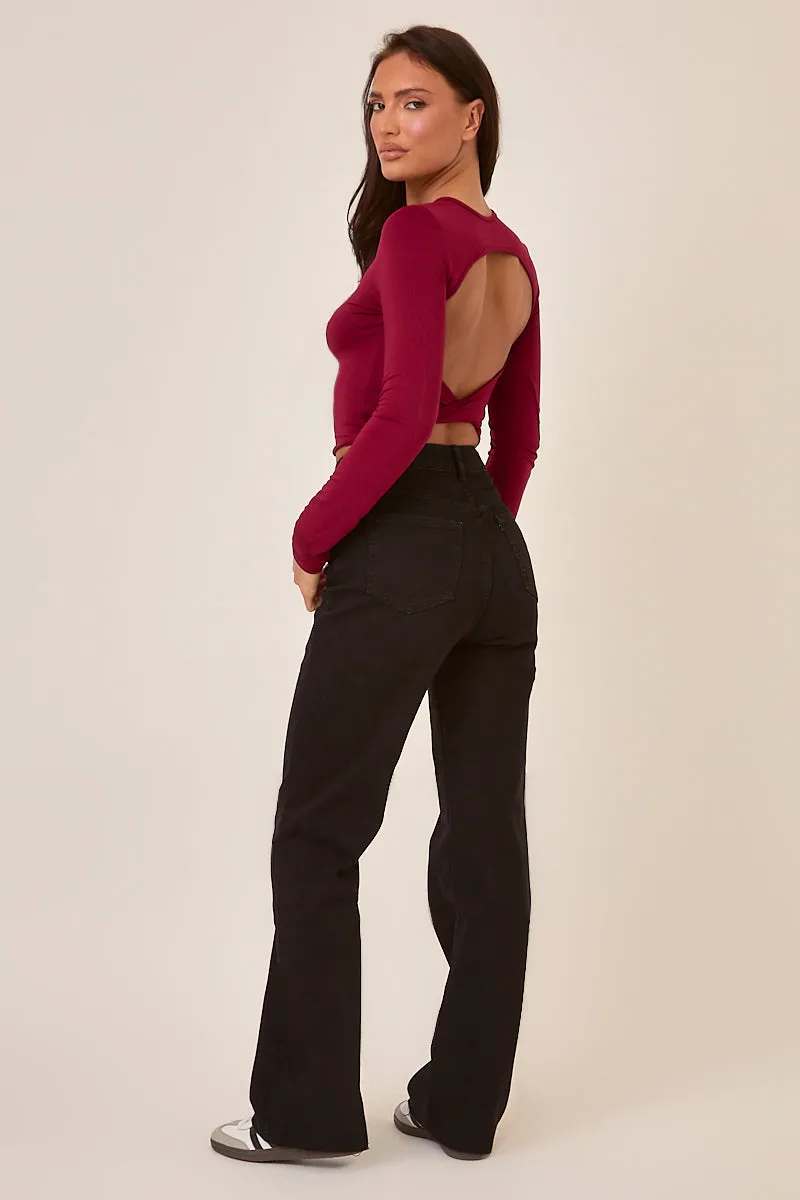 Black Stretch Frayed Hem Straight Leg Jeans - Scarlett sold by Rebellious Fashion product image thumbnail 5