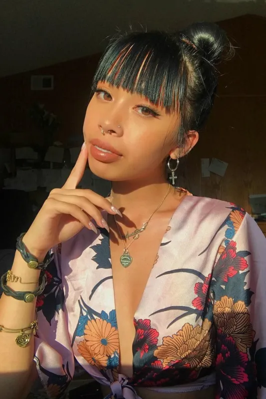 Rose Floral Print Satin Tie Crop Top - Kynslee sold by Rebellious Fashion