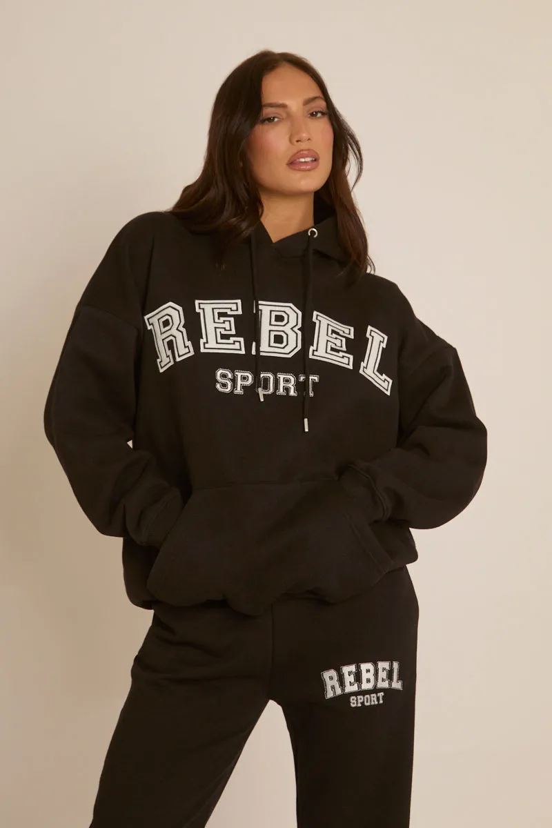 Black Rebel Sport Oversized Hoodie - Regina sold by Rebellious Fashion