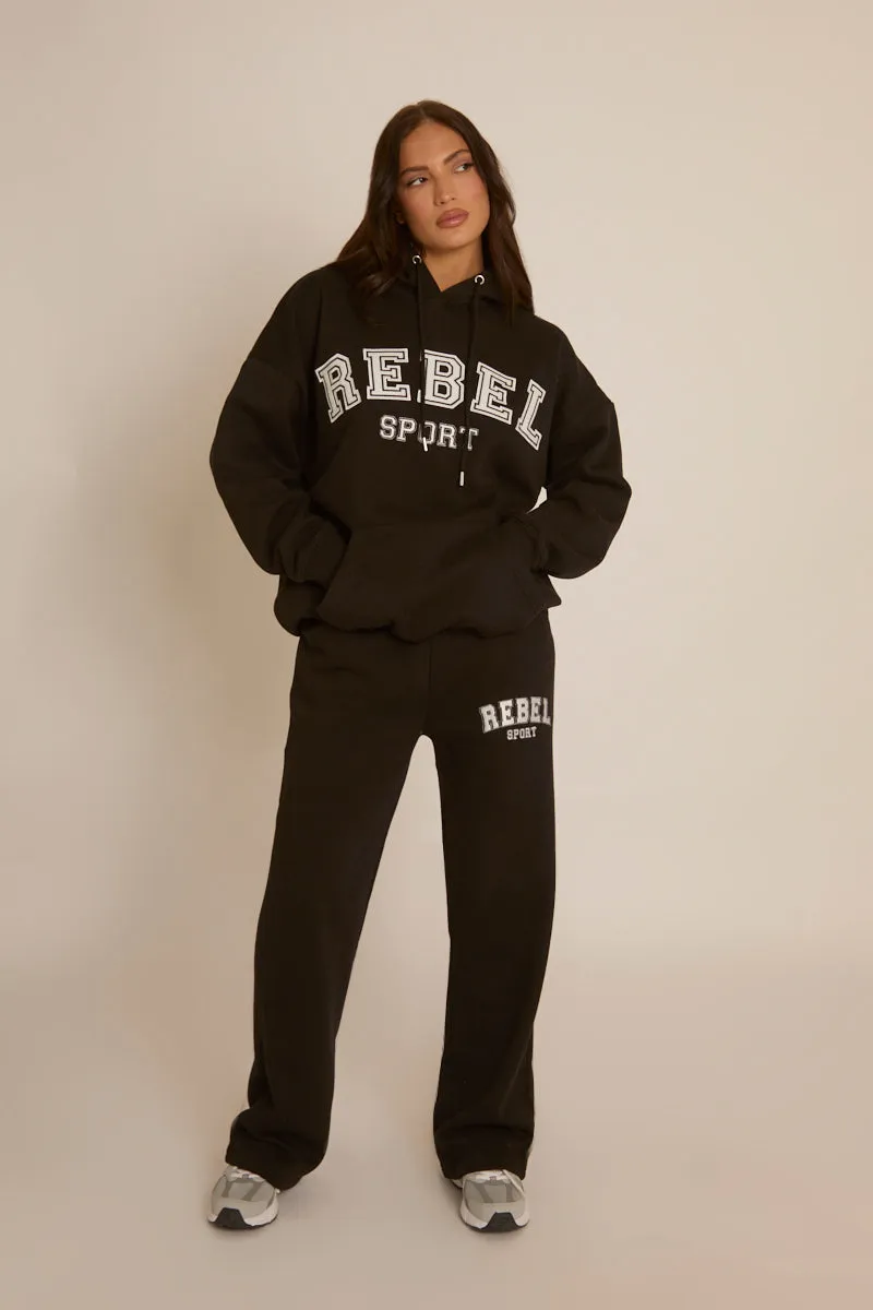 Black Rebel Sport Oversized Hoodie - Regina sold by Rebellious Fashion product image thumbnail 3