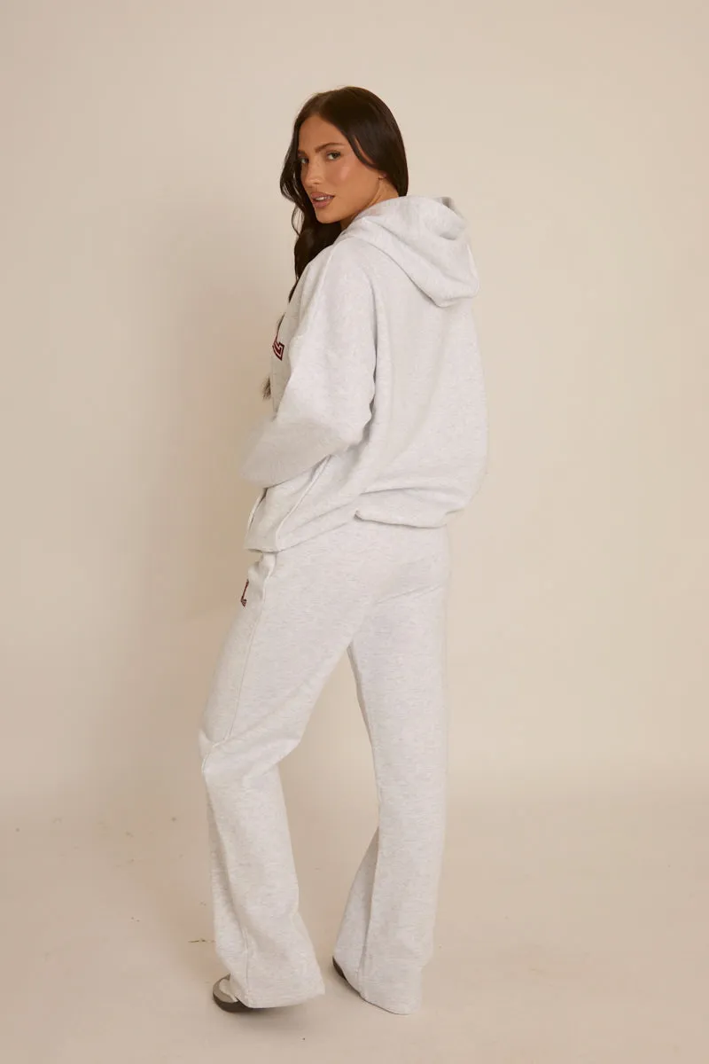 Light Grey Marl Rebel Sport Oversized Hoodie - Camilla sold by Rebellious Fashion product image thumbnail 5