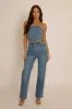Blue Denim Diamante Embellished Corset Top - Elaina sold by Rebellious Fashion