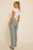 Vintage Light Blue Washed Stretch Straight Leg Frayed Hem Jeans - Scarlett sold by Rebellious Fashion