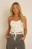 White Strapless Corsage Corset Top - Sylvie sold by Rebellious Fashion