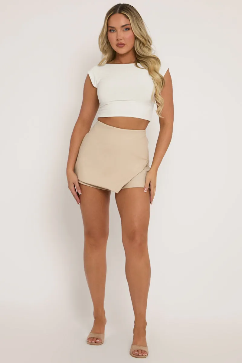 Stone Faux Leather Wrap Skort - Julianne sold by Rebellious Fashion product image thumbnail 2