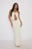Cream Ruffle Top and Maxi Skirt Co-ords - Alyson sold by Rebellious Fashion