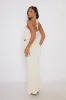 Cream Ruffle Top and Maxi Skirt Co-ords - Alyson sold by Rebellious Fashion