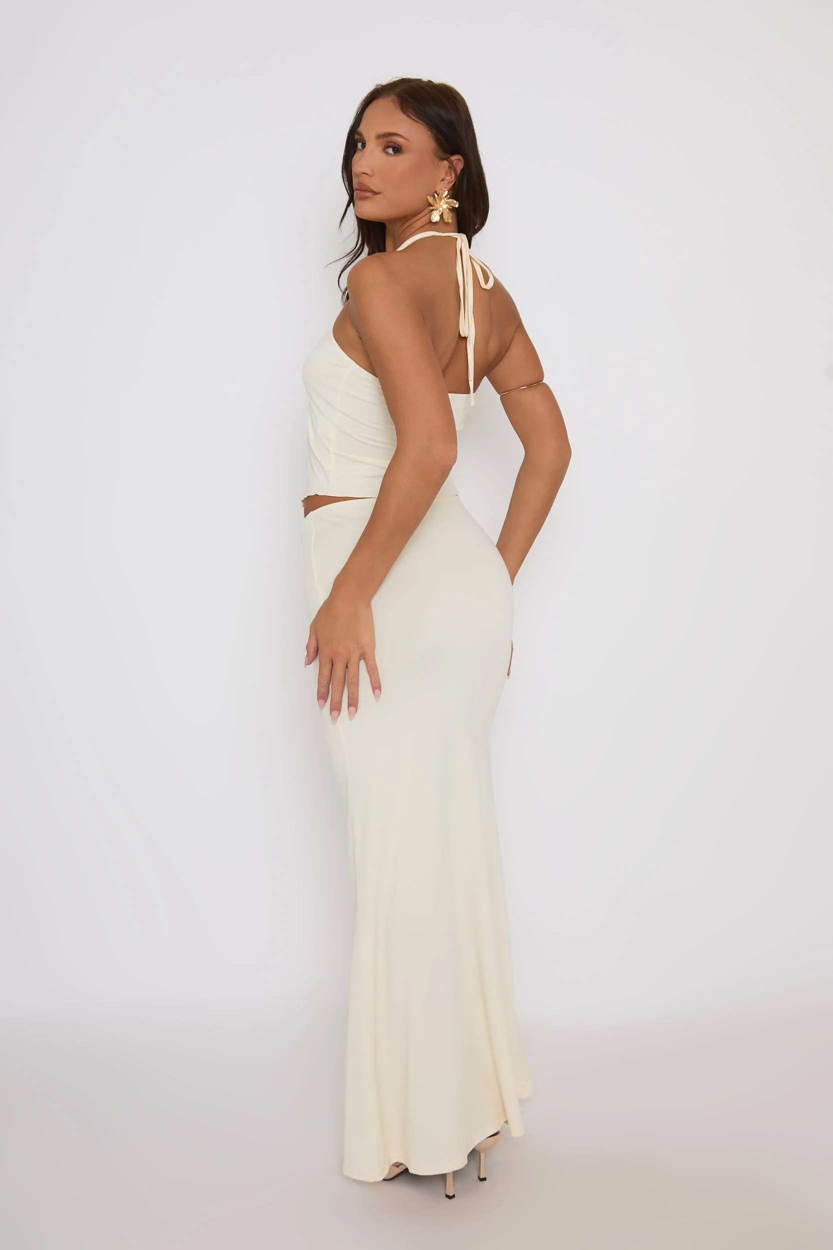 Cream Ruffle Top and Maxi Skirt Co-ords - Alyson sold by Rebellious Fashion product image thumbnail 5