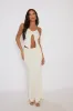 Cream Ruffle Top and Maxi Skirt Co-ords - Alyson sold by Rebellious Fashion