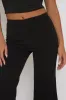 Black Seam Detail Flare Trousers - Hester sold by Rebellious Fashion