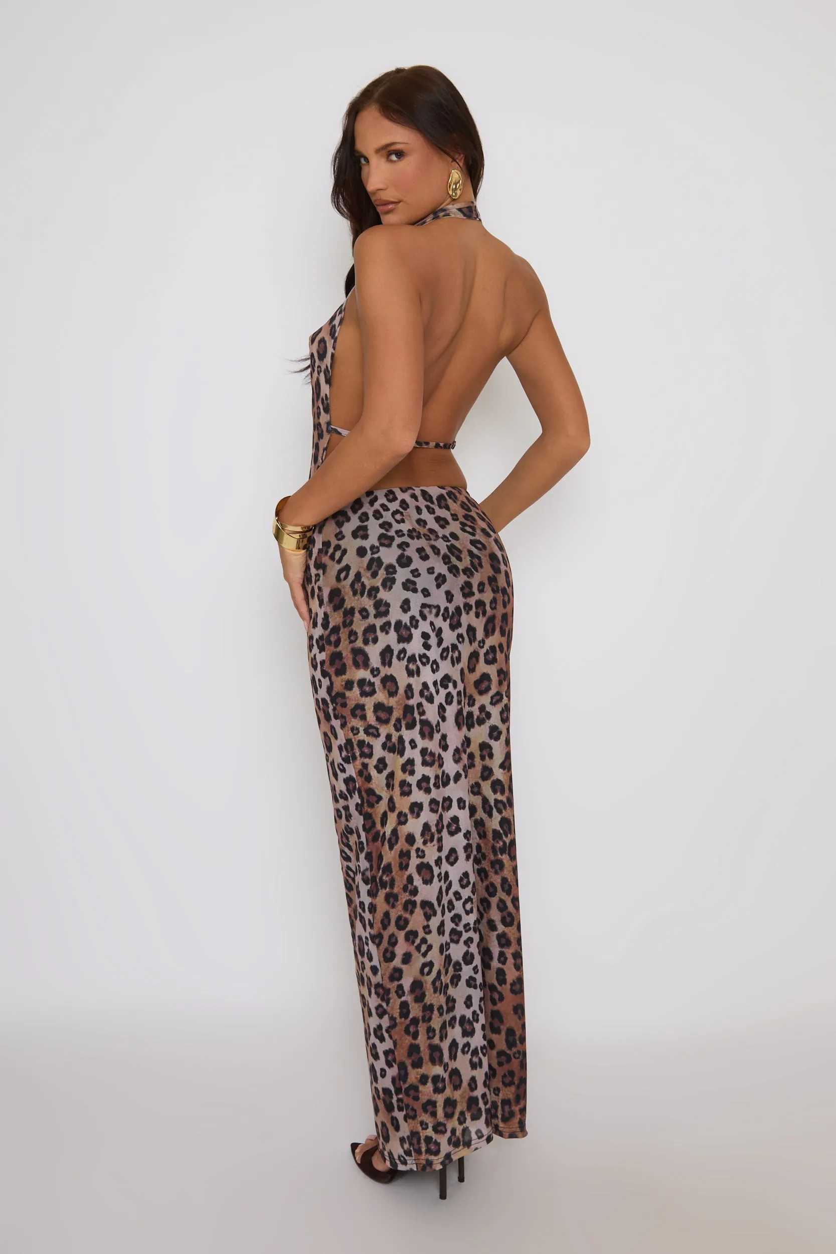 Leopard Cowl Maxi Dress - Minnie sold by Rebellious Fashion product image thumbnail 5