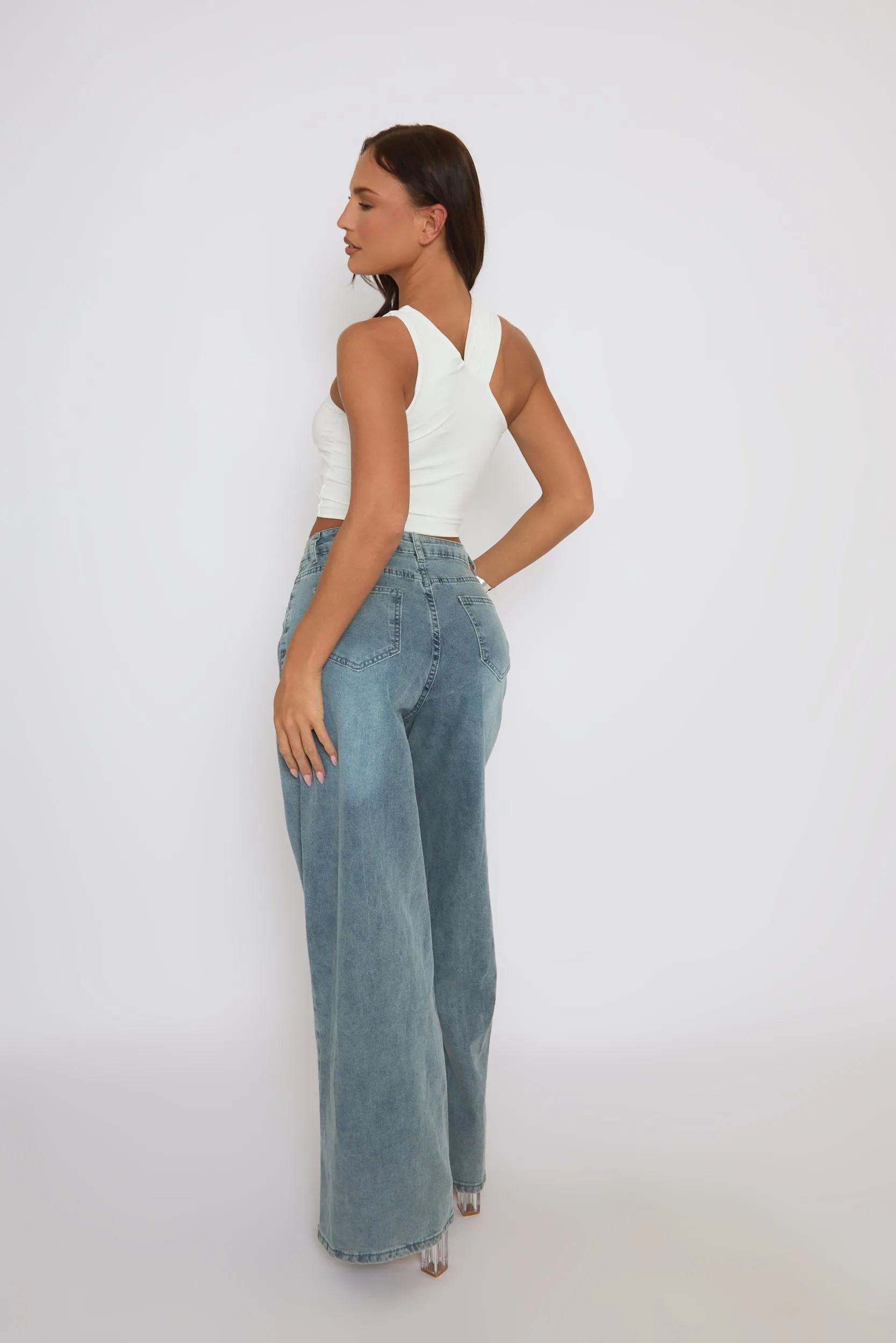 White Asymmetric Crop Top - Sidney sold by Rebellious Fashion product image thumbnail 5