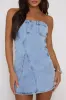 Blue Denim Seam Detail Mini Dress - Shelley sold by Rebellious Fashion