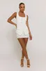 White Tailored Waistcoat and Skirt Co-ord Set - Louella sold by Rebellious Fashion