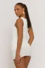 White Tailored Waistcoat and Skirt Co-ord Set - Louella sold by Rebellious Fashion