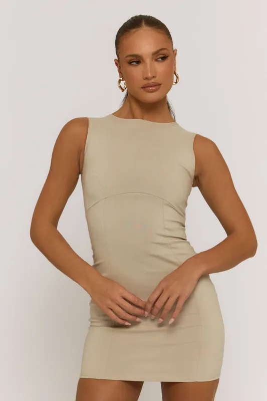 Stone Seam Detail Bodycon Mini Dress - Mindy sold by Rebellious Fashion