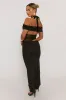 Black Mesh Cut Out Maxi Dress - Stefaniya sold by Rebellious Fashion