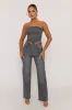 Grey Embellished Denim Jeans - Gabriela sold by Rebellious Fashion