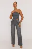 Grey Embellished Denim Jeans - Gabriela sold by Rebellious Fashion