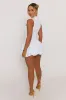 White High Neck Puffball Mini Dress - Carmelita sold by Rebellious Fashion