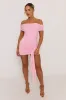 Pink Mesh Bardot Mini Dress - Evelina sold by Rebellious Fashion