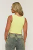 Butter Yellow Twist Front Cut Out Top - Sonia sold by Rebellious Fashion
